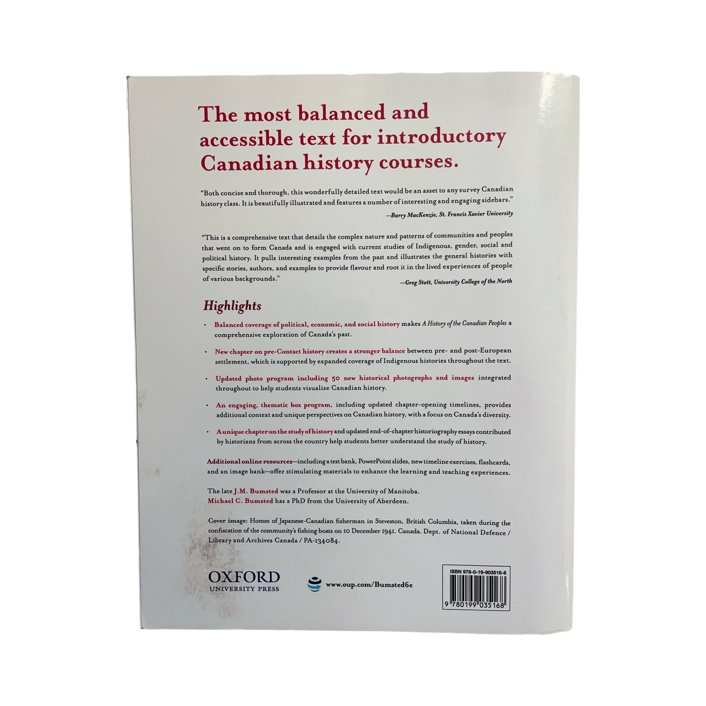 A History of Canadian Peoples 6th edition