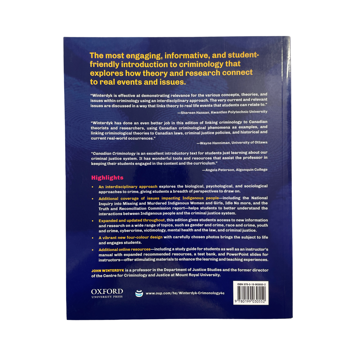 Canadian criminology Fourth Edition