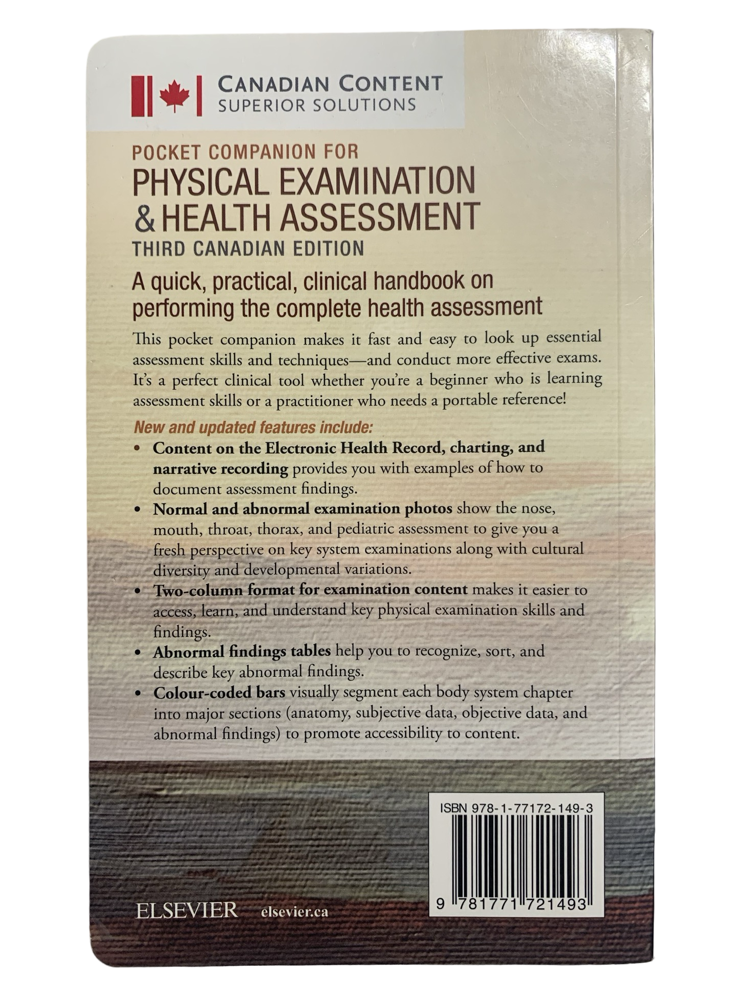 Pocket Companion For Physical and Health Assessment Third Canadian Edition