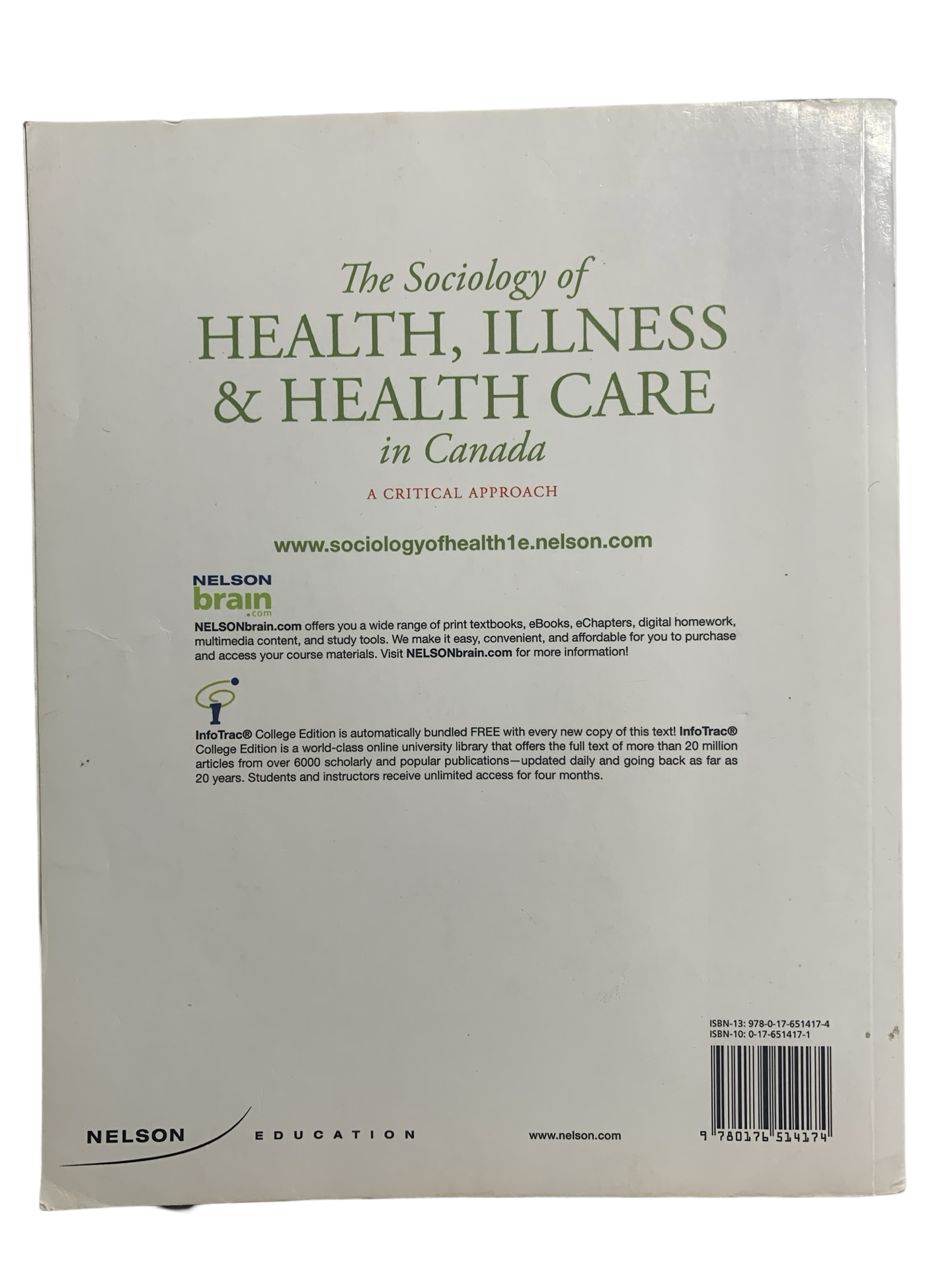 The Sociology of Health Illness and Healthcare in Canada