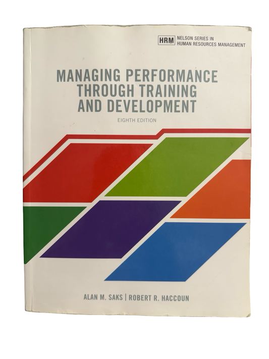 MANAGING PERFORMANCE THROUGH TRAINING AND DEVELOPMENT