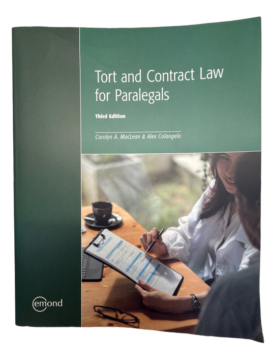 Tort and Contract Law for Paralegals Third Edition