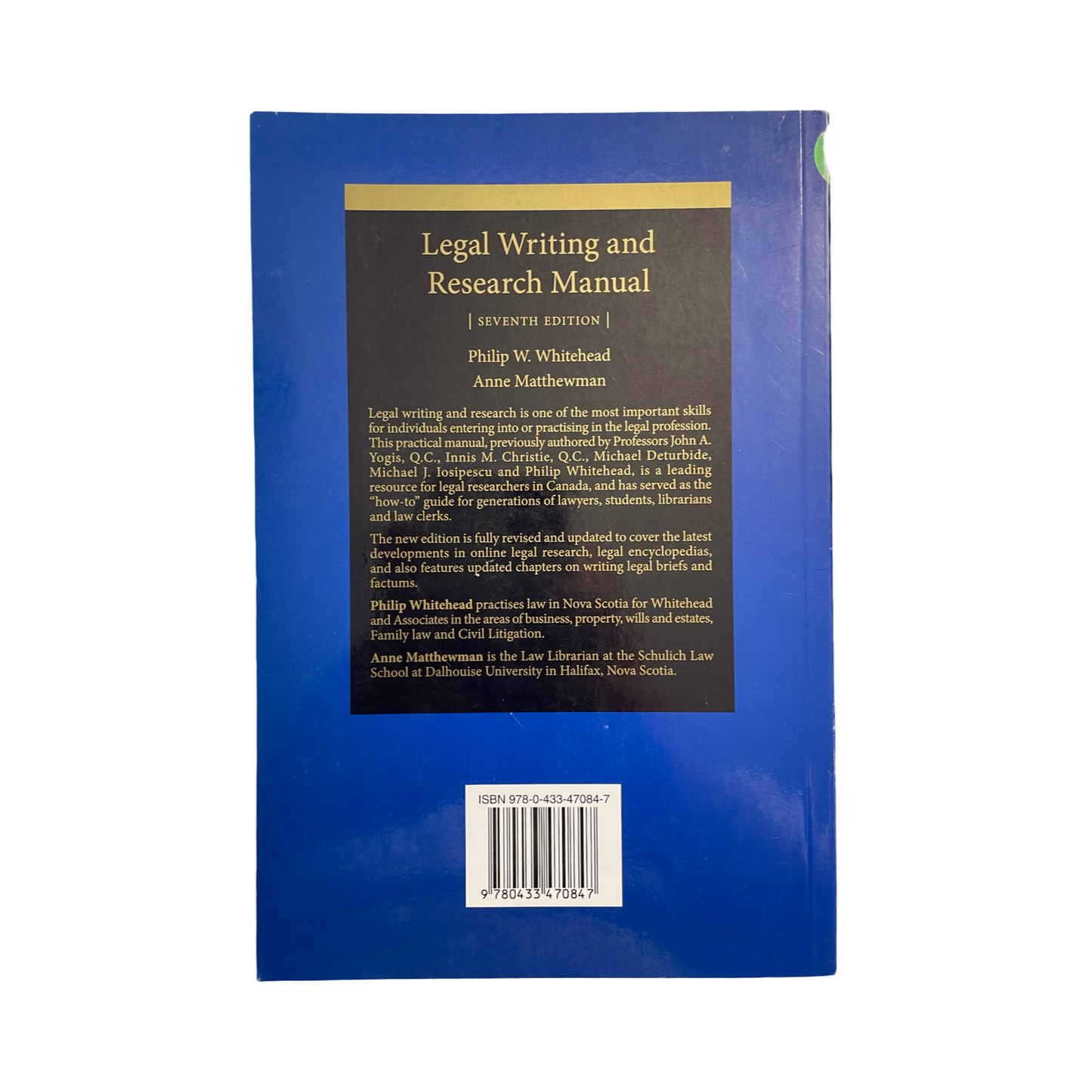 Legal Writing and Research Manual 7th edition