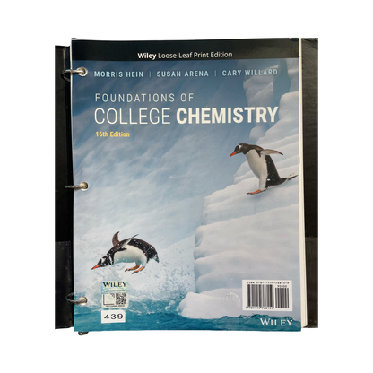 Foundations of College Chemistry 16th edition Loose leaf