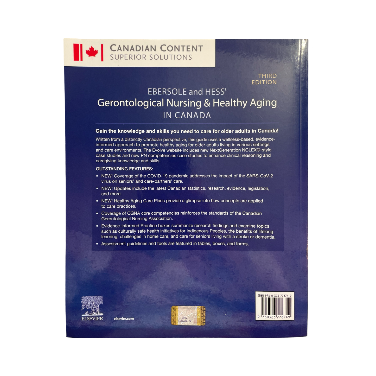 Gerontological Nursing and Healthy Aging In Canada 3rd edition