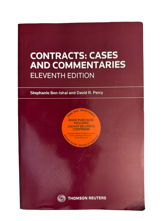 CONTRACTS: CASES AND COMMENTARIES ELEVENTH EDITION
