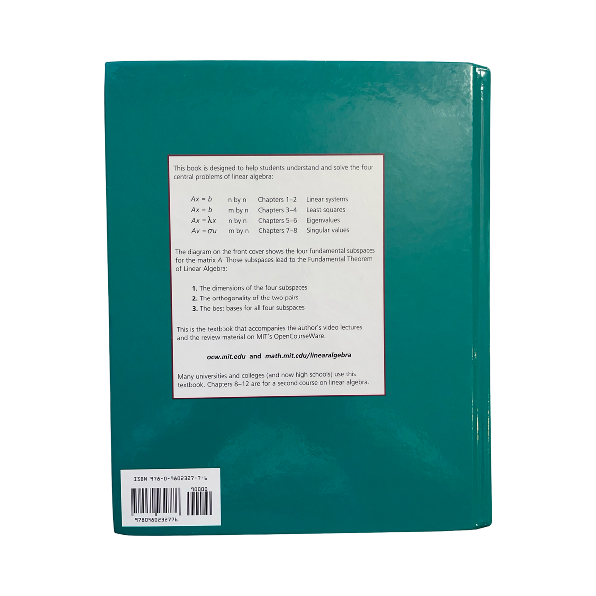 Linar Books Introduction to Linear Algebra Fifth Edition – Limbus Books