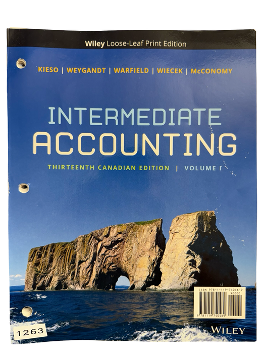 Intermediate Accounting 13 th Canadian edition Looseleaf