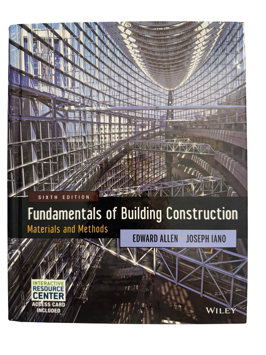 Fundamentals of Building Construction Materials and Methods