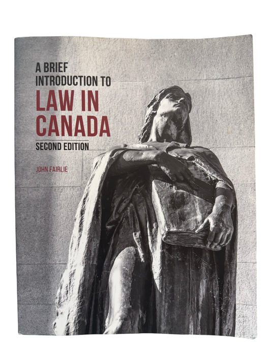 A Brief Introduction to law in Canada