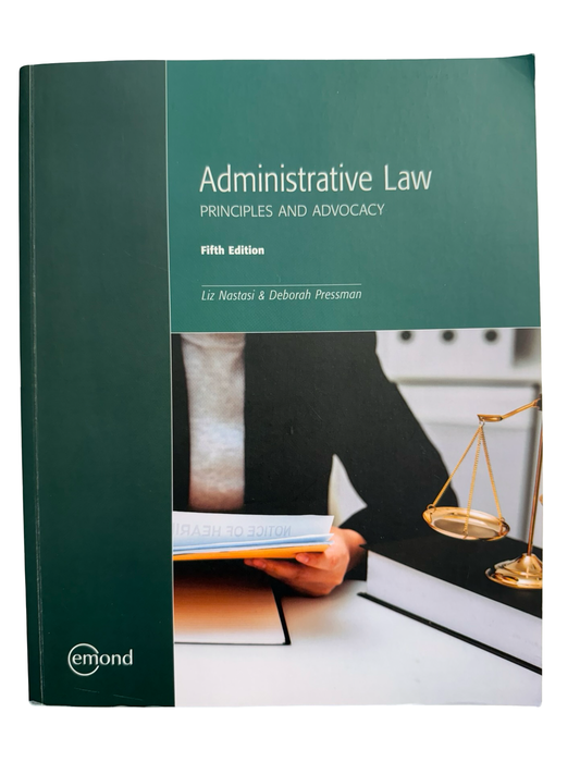 Administrative Law Principles and Advocacy Fifth Edition