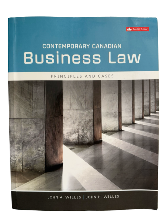 CONTEMPORARY CANADIAN BUSINESS LAW Twelfth Edition
