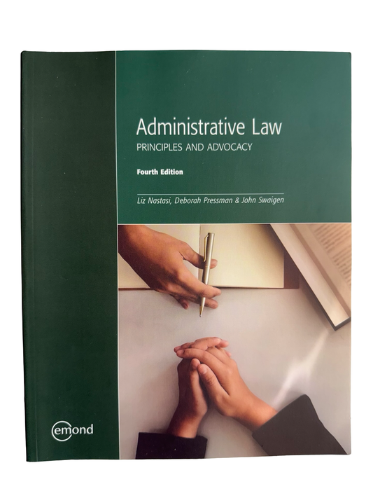 Administrative Law PRINCIPLES AND ADVOCACY Fourth Edition