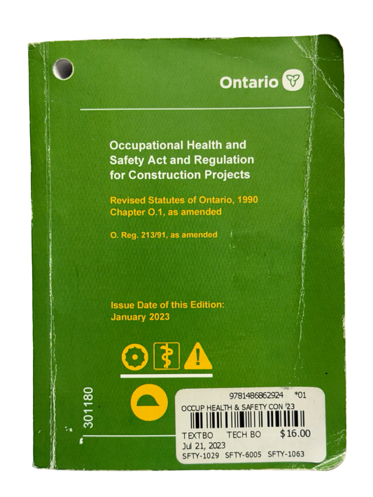 Occupational Health and Safety Act and Regulation for Construction Projects