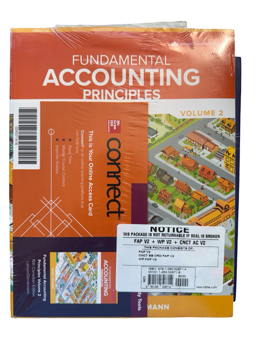 Fundamental Accounting Principles Vol 2 with workbook and Connect