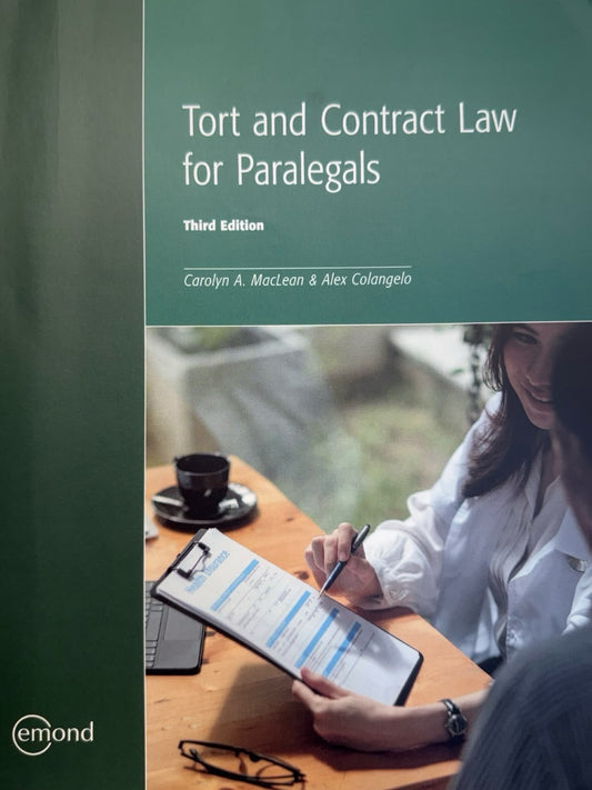 Tort and Contract Law for Paralegals Third Edition