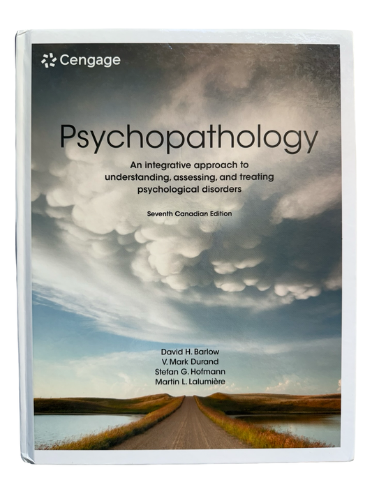 Cengage Psychopathology An Integrative Approach to Understanding,Assessing and Treating Psychological