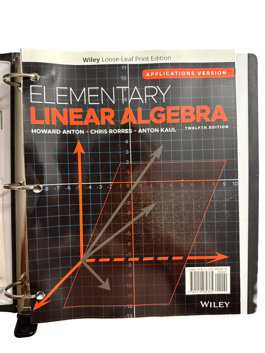 Elementary Linear Algebra application version 12 ed