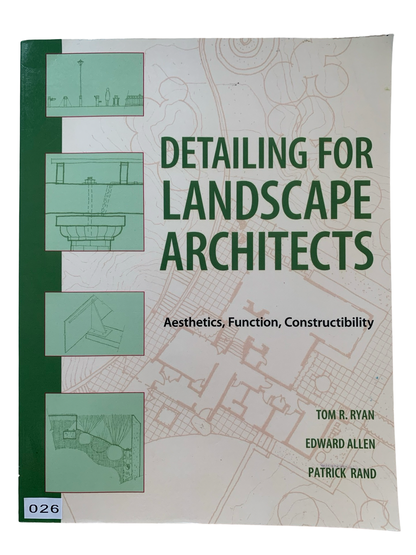 Detailing for Landscape Architects