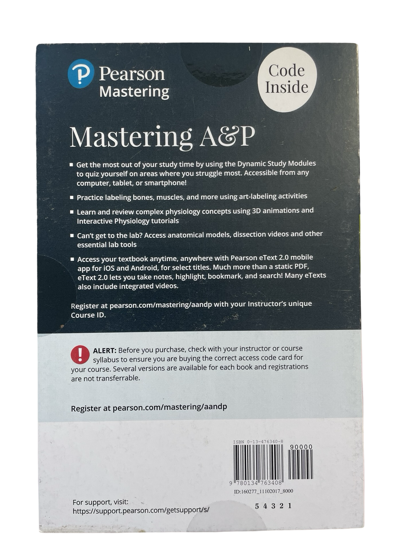 Human Anatomy and Physiology 11th edition-Access code Card
