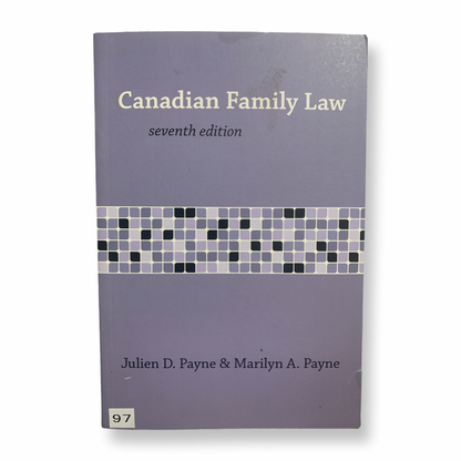 Canadian Family Law seventh edition