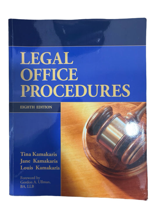 LEGAL OFFICE PROCEDURES Eighth Edition