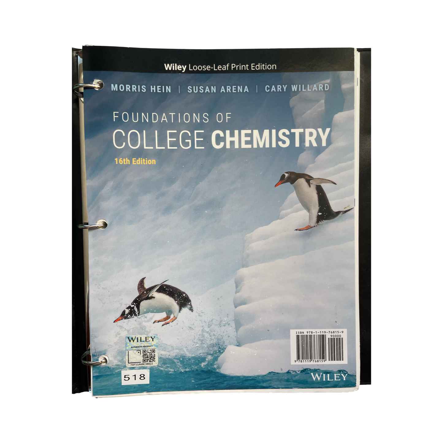 Foundations of College Chemistry 16th edition Loose leaf