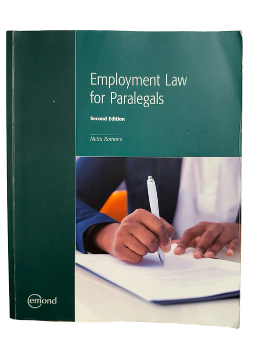 Employment law for Paralegals 2 nd edition