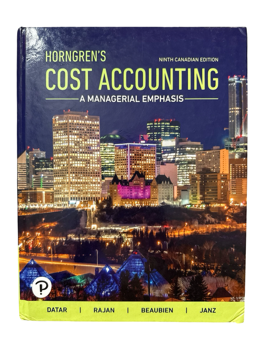 Horngrens Cost Accounting A Managerial Emphasis