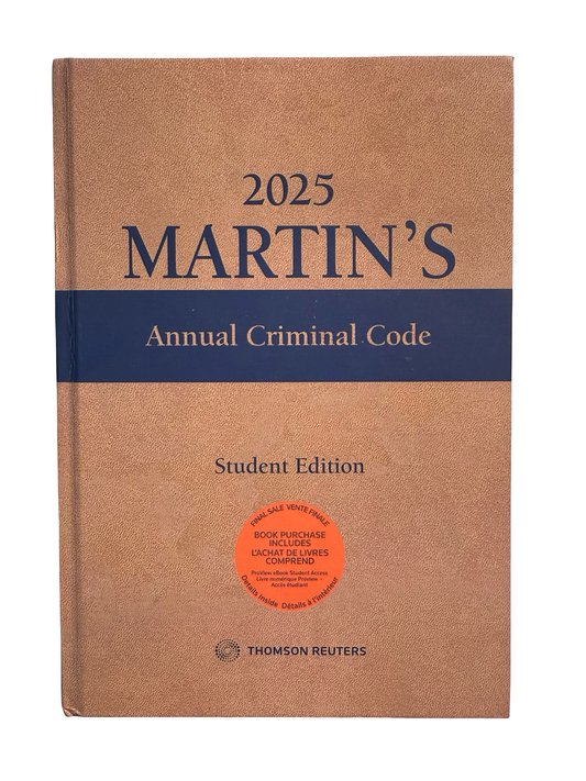 2025 MARTIN’S Annual Criminal Code Student Edition