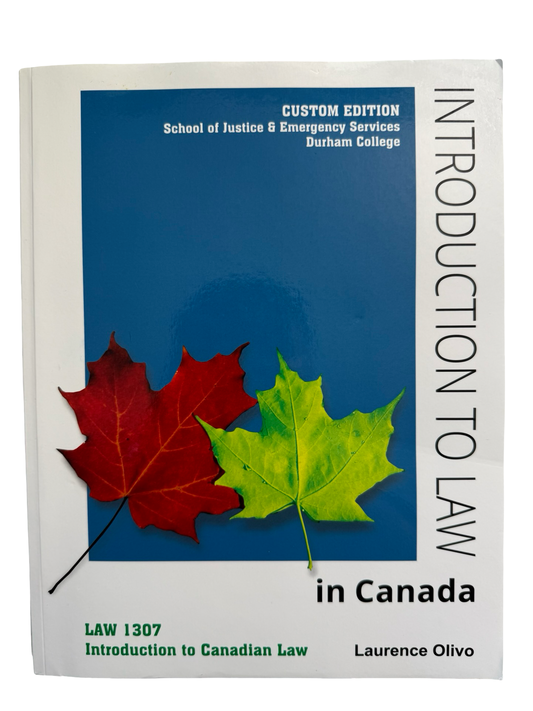 INTRODUCTION TO LAW in Canada