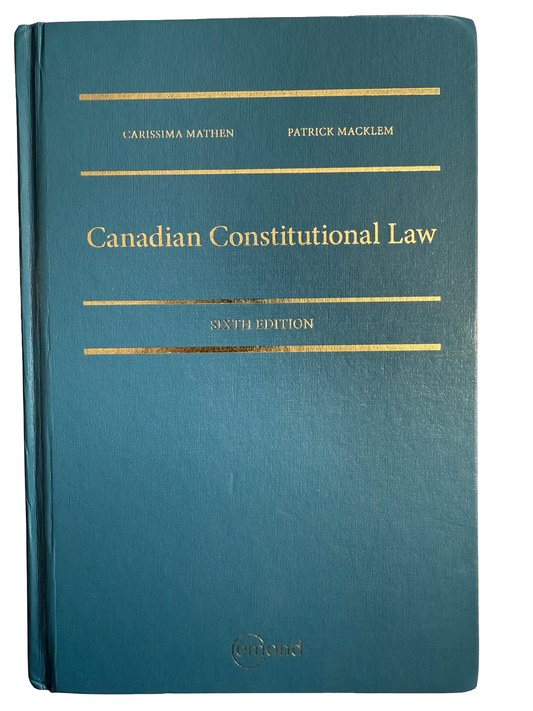 Canadian Constitutional Law SIXTH EDITION