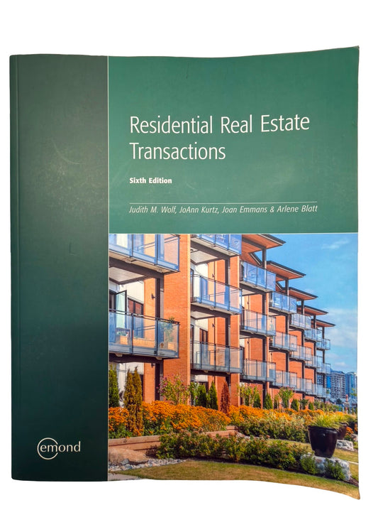 Residential Real Estate Transactions Sixth Edition