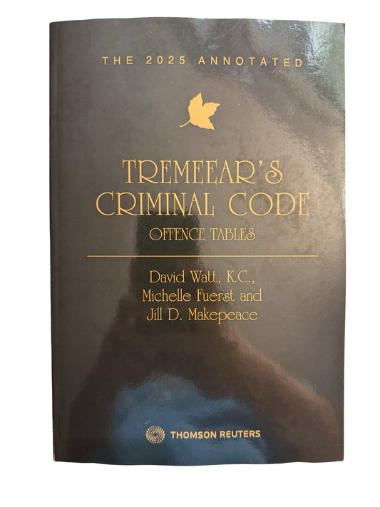 2025 Tremeer’s Criminal Code