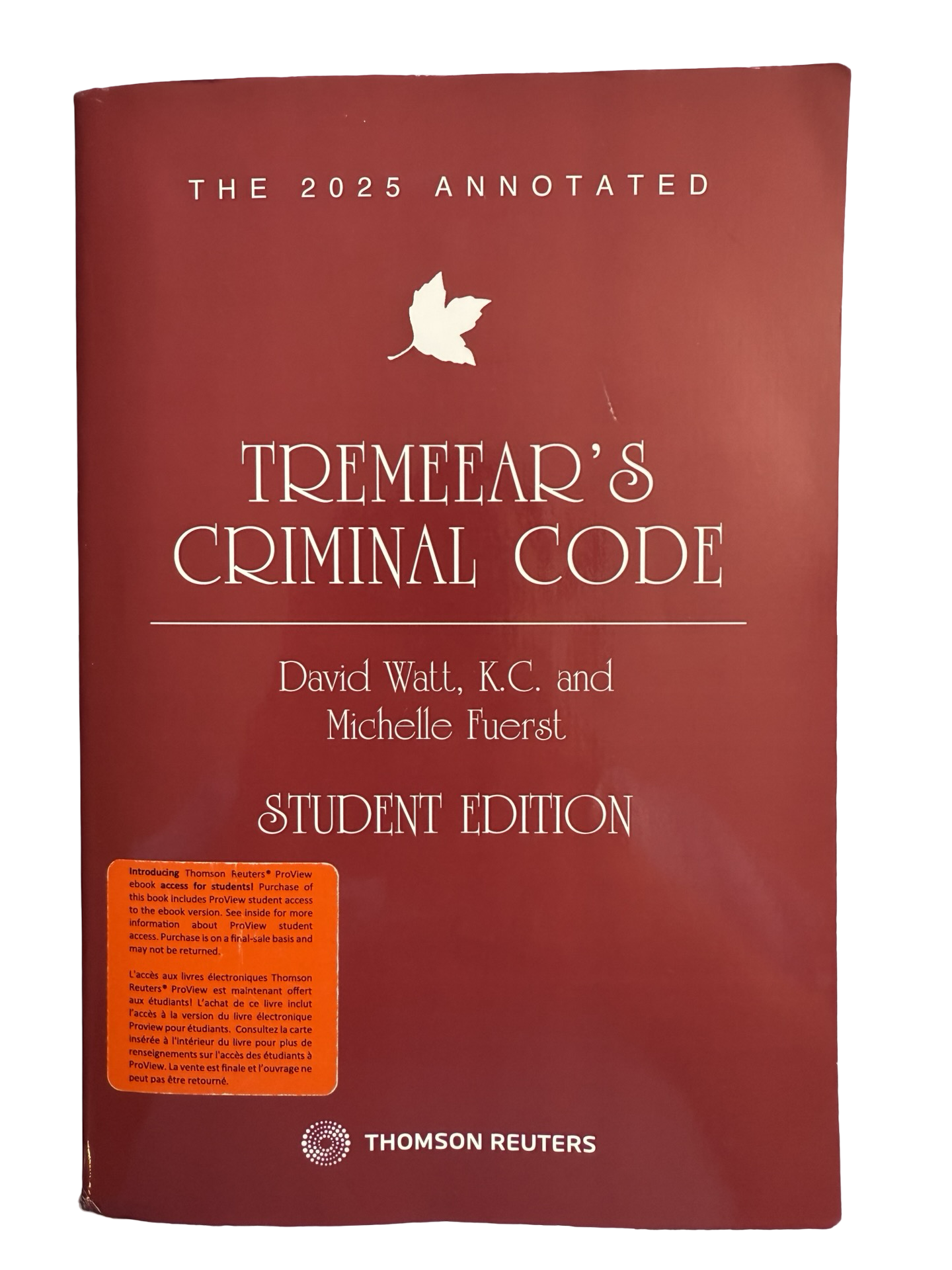 Tremeer’s Criminal Code student ed