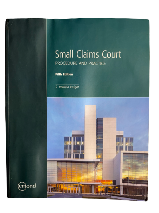 Small Claims Court PROCEDURE AND PRACTICE Fifth Edition